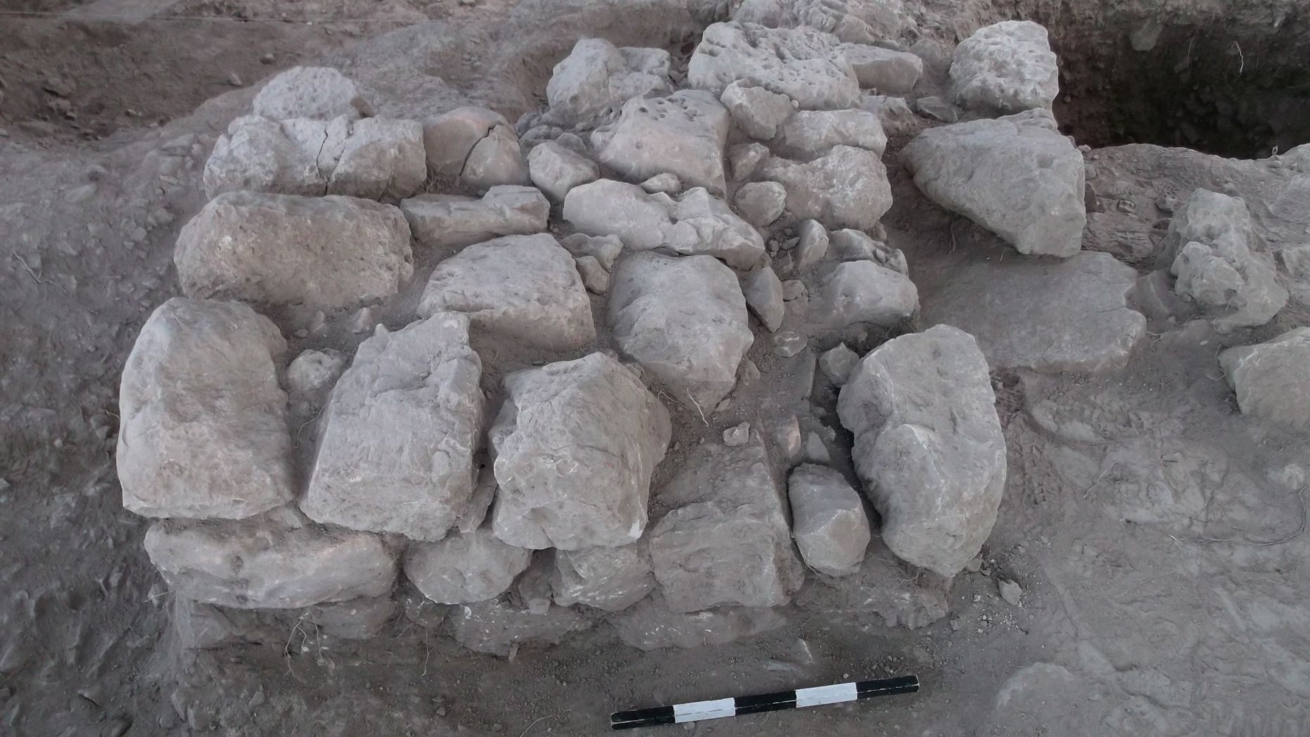 An aerial view of the Tel Moza site. (Tel Aviv University)